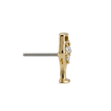 Wine Glass – 14K Gold Threadless/Threaded End - piercing - zone.com