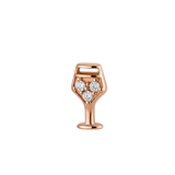 Wine Glass – 14K Gold Threadless/Threaded End