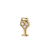 Wine Glass – 14K Gold Threadless/Threaded End
