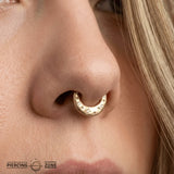 Wishful Thinking – CZ Star Cluster – 14K Gold Clicker Ring - piercing - zone.com