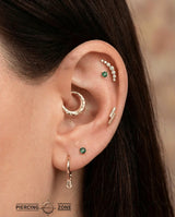 Wishful Thinking – CZ Star Cluster – 14K Gold Clicker Ring - piercing - zone.com