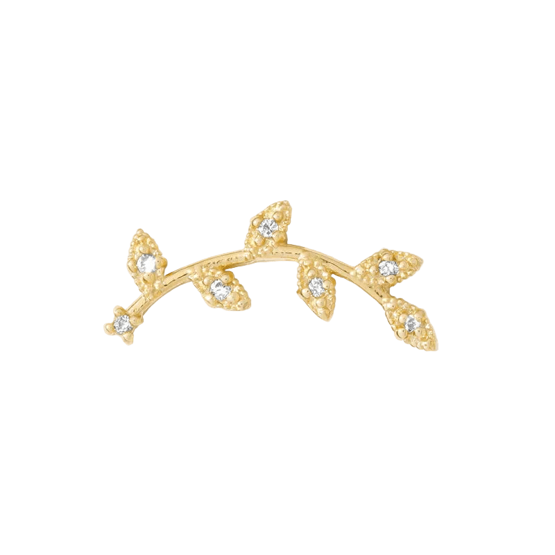 Wisteria Pin - 14K Gold Gem Threadless End - piercing - zone.com