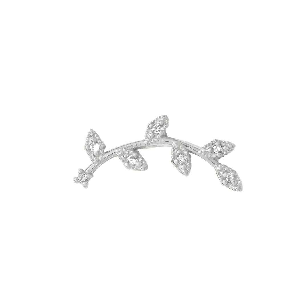 Wisteria Pin - 14K Gold Gem Threadless End - piercing - zone.com
