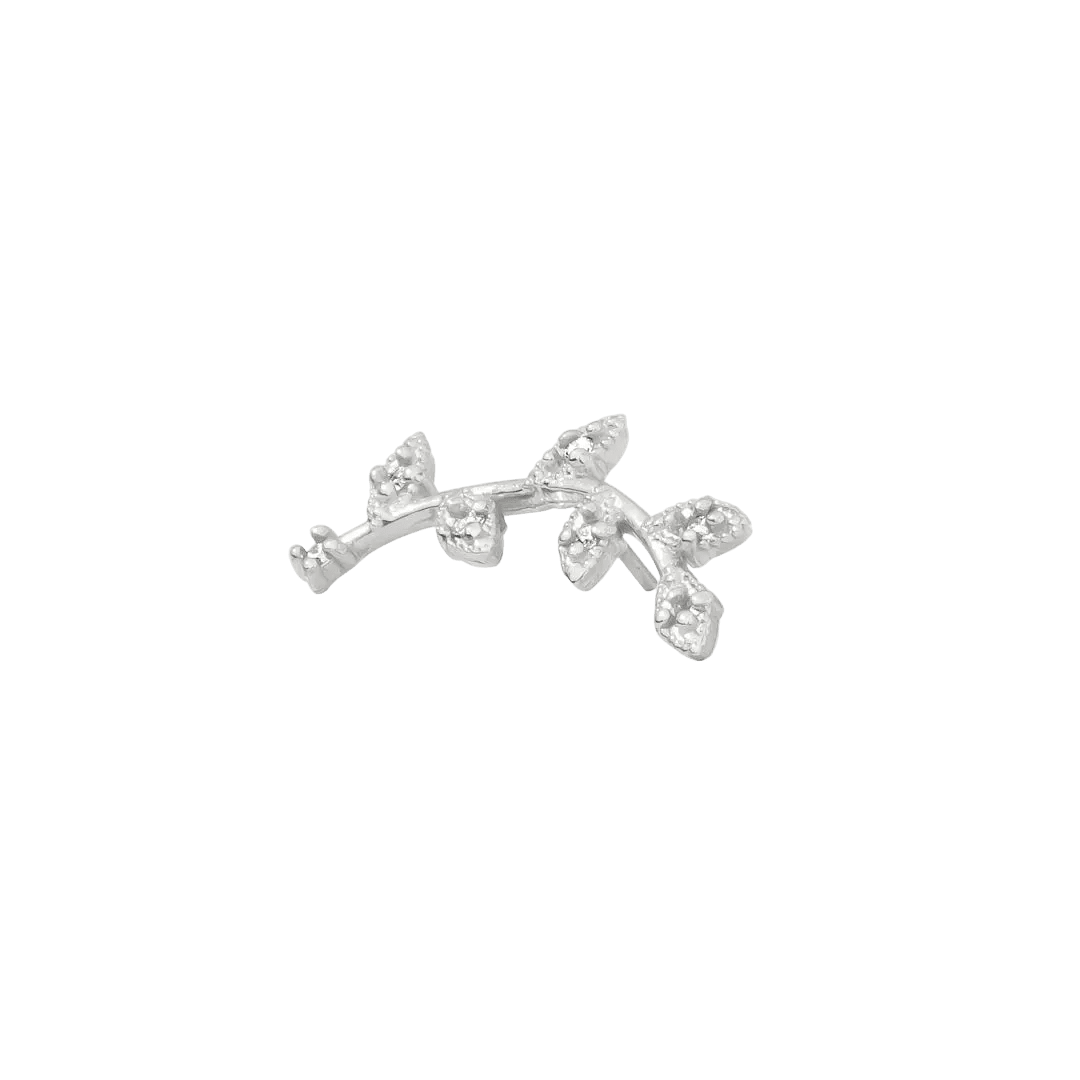 Wisteria Pin - 14K Gold Gem Threadless End - piercing - zone.com