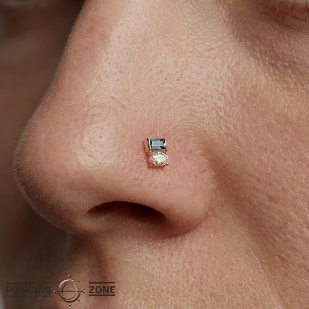 Wit – 14K Gold London Blue Topaz Threadless End - piercing - zone.com