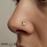 Wit – 14K Gold London Blue Topaz Threadless End - piercing - zone.com