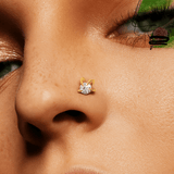 Wyvern – 14K Gold & CZ Threadless End - piercing - zone.com