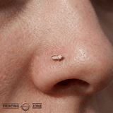 Xiphos - 18K Gold Gem Threadless/Threaded End - piercing-zone.com