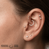 Zandra – CZ Arrow – 14K Gold Threadless End - piercing - zone.com
