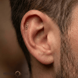 Zipper – 14K Gold Threadless/Threaded End - piercing - zone.com