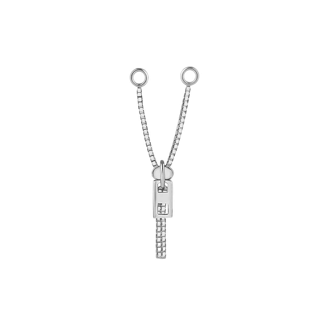 Zipper Style Chain – 14K Gold Piercing Chain - piercing - zone.com