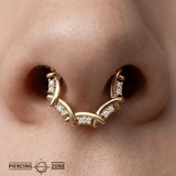 Zoe Straight Clicker – 14K & 18K Gold - piercing - zone.com