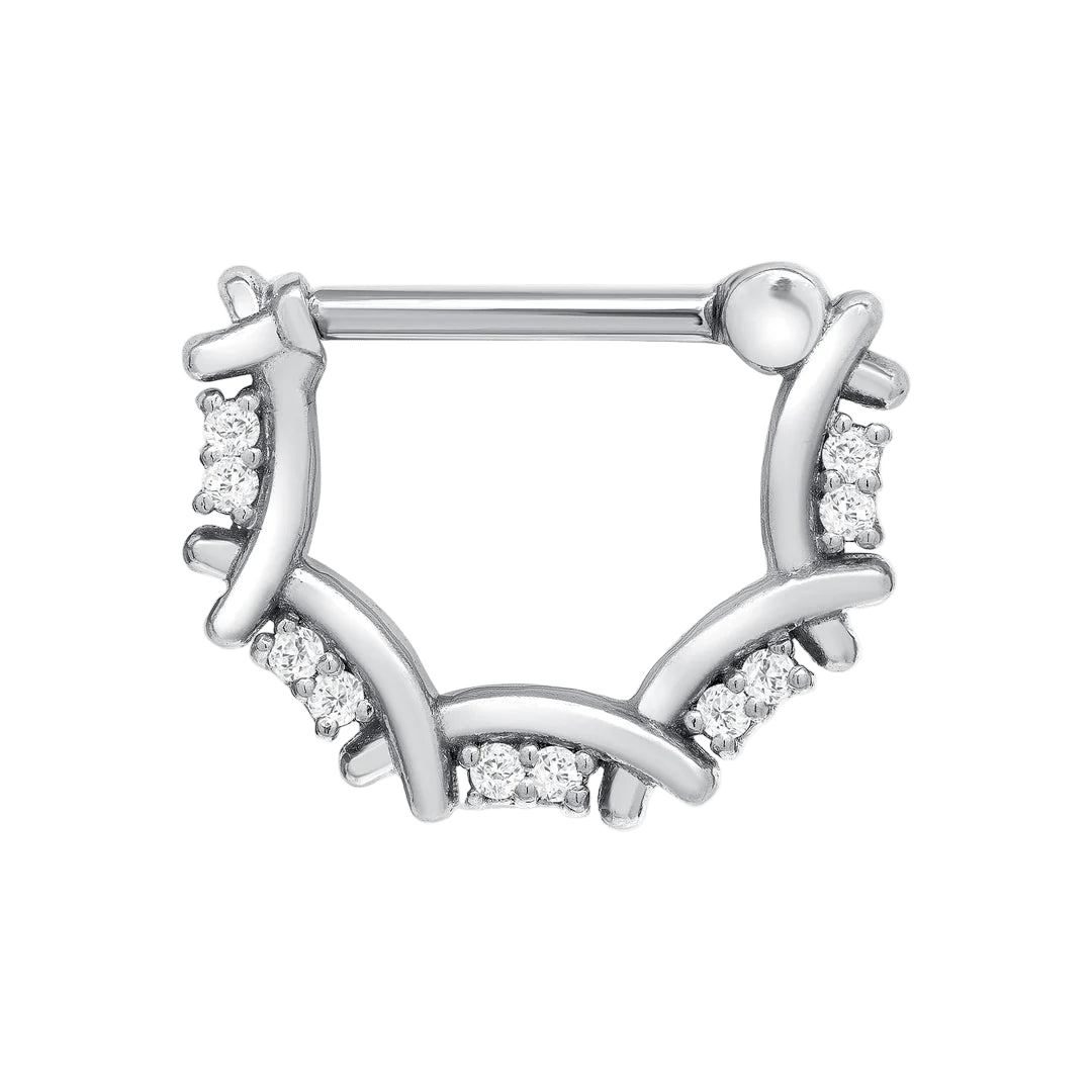 Zoe Straight Clicker – 14K & 18K Gold - piercing - zone.com