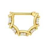 Zoe Straight Clicker – 14K & 18K Gold - piercing - zone.com