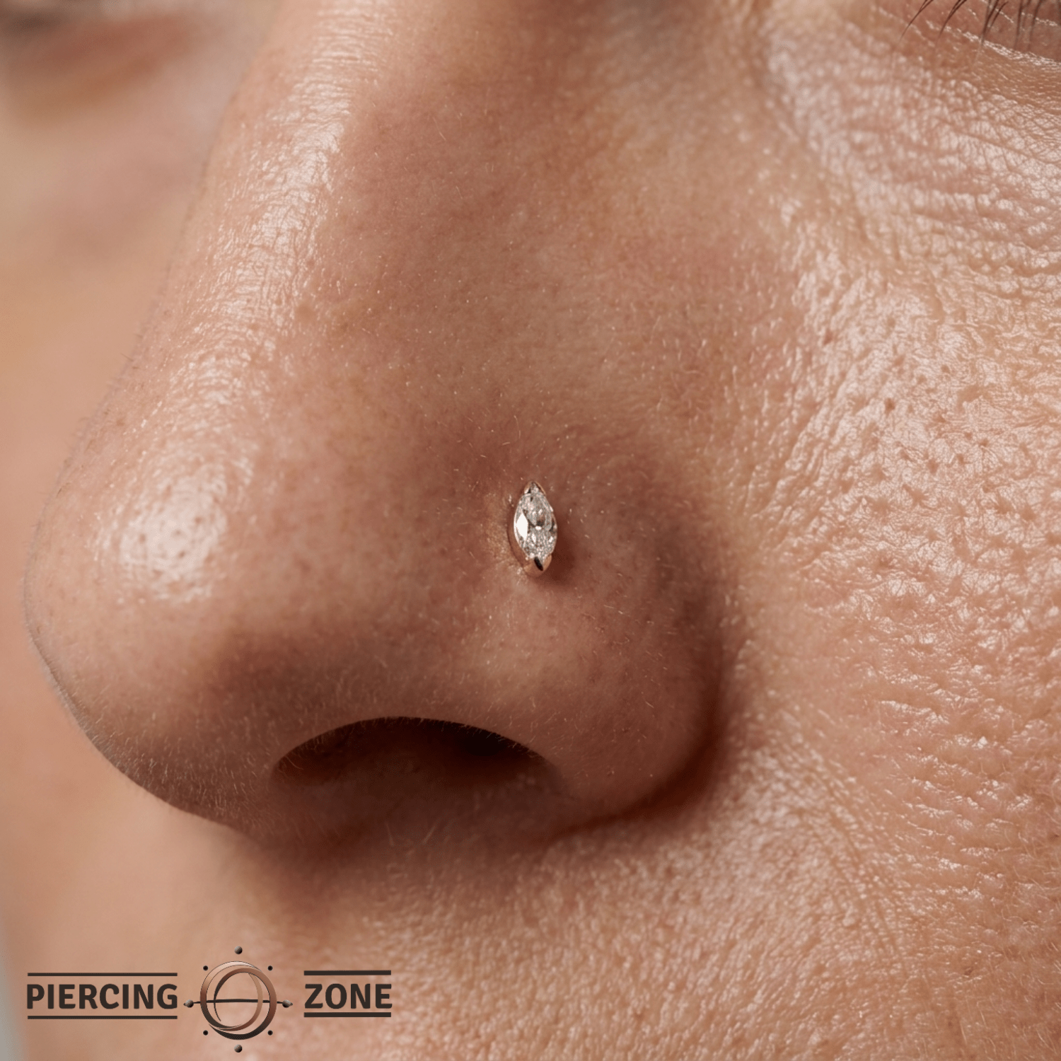 Zuri CZ - 14K Gold Gem Threadless End - piercing - zone.com