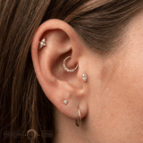 Zuri CZ - 14K Gold Gem Threadless End - piercing - zone.com