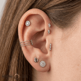 Zuri – Grey Diamond Marquise – 14K Gold Threadless End - piercing - zone.com