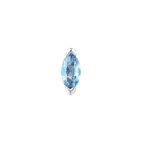 Zuri London Blue Topaz Threadless End – 14K Gold Marquise Gem - piercing - zone.com