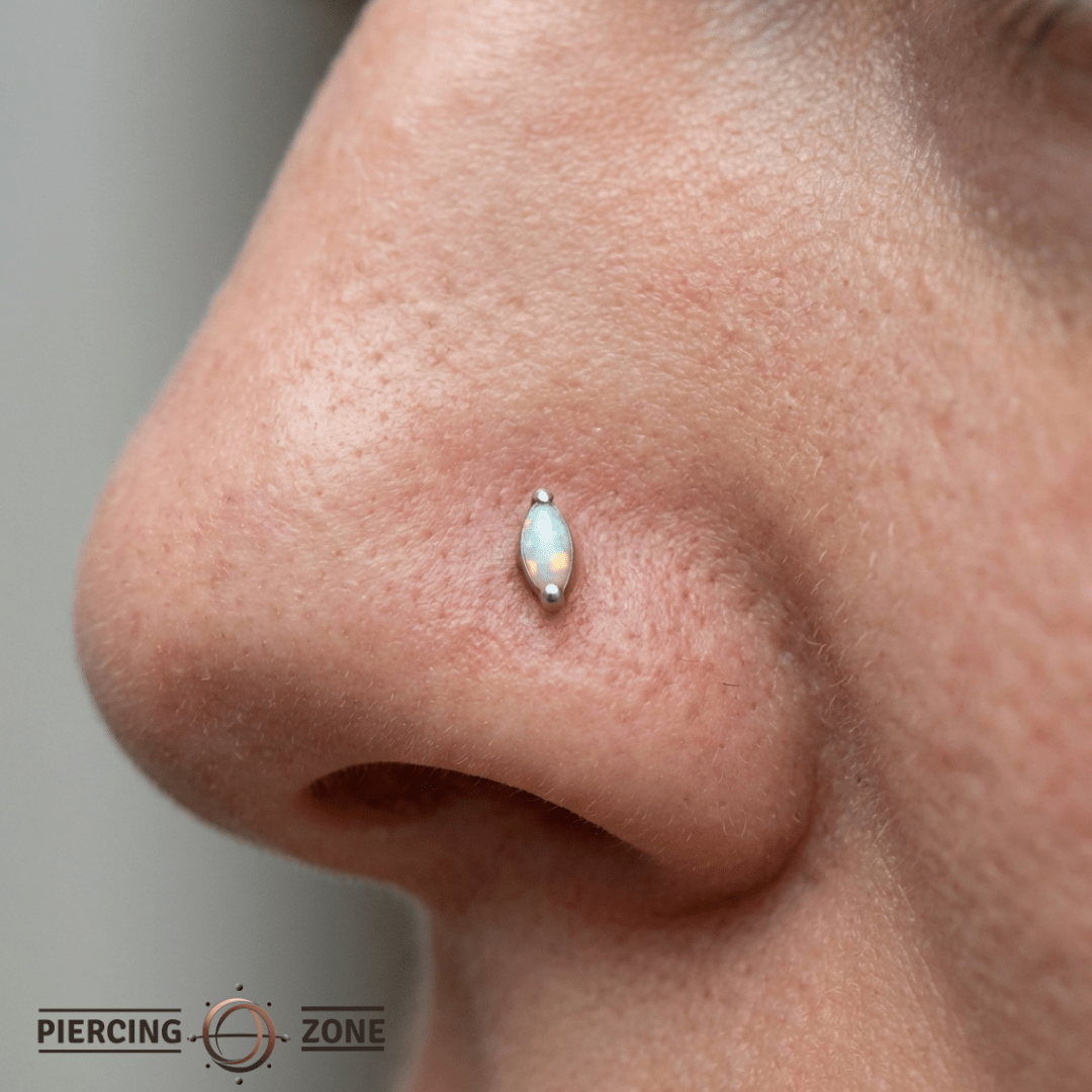 Zuri – Marquise Opal – 14K Gold Threadless End - piercing - zone.com