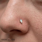 Zuri – Marquise Opal – 14K Gold Threadless End - piercing - zone.com