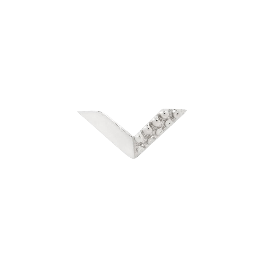 Vortex – 14K Gold Textured Arrow Threadless End