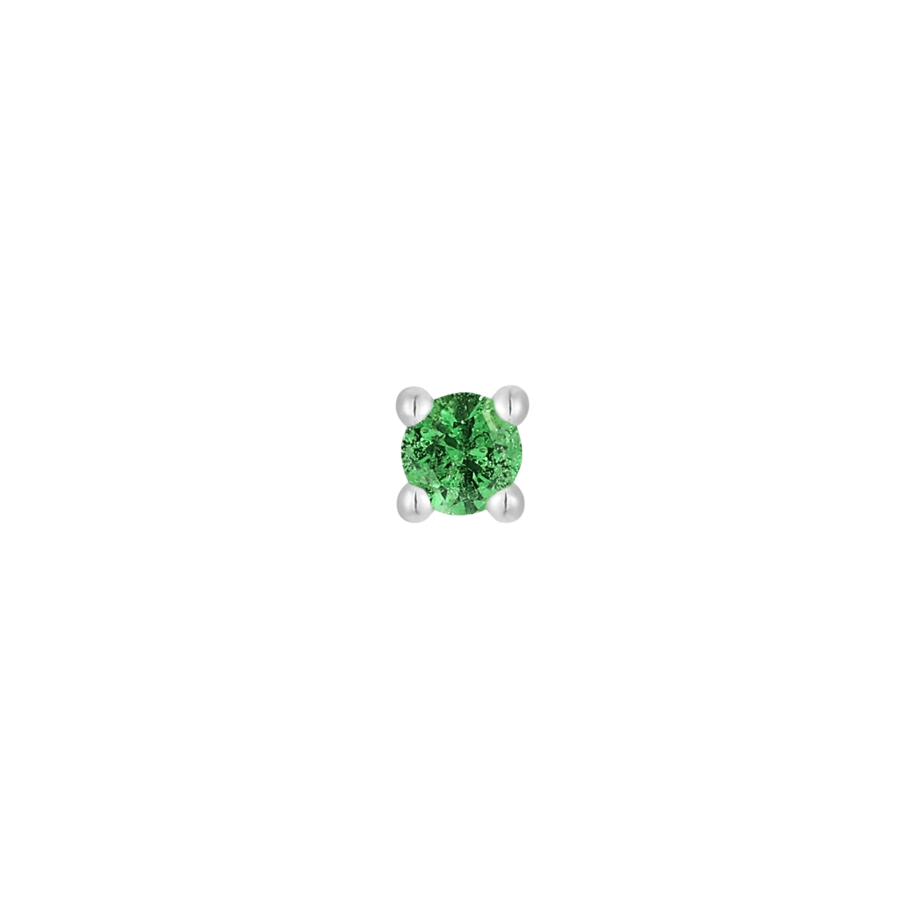 Tsavorite Prong – 14K Gold Green Gem Threadless End