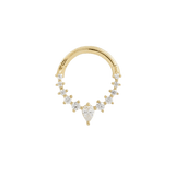 Athena – 14K Gold Clicker with Swarovski CZ Accents
