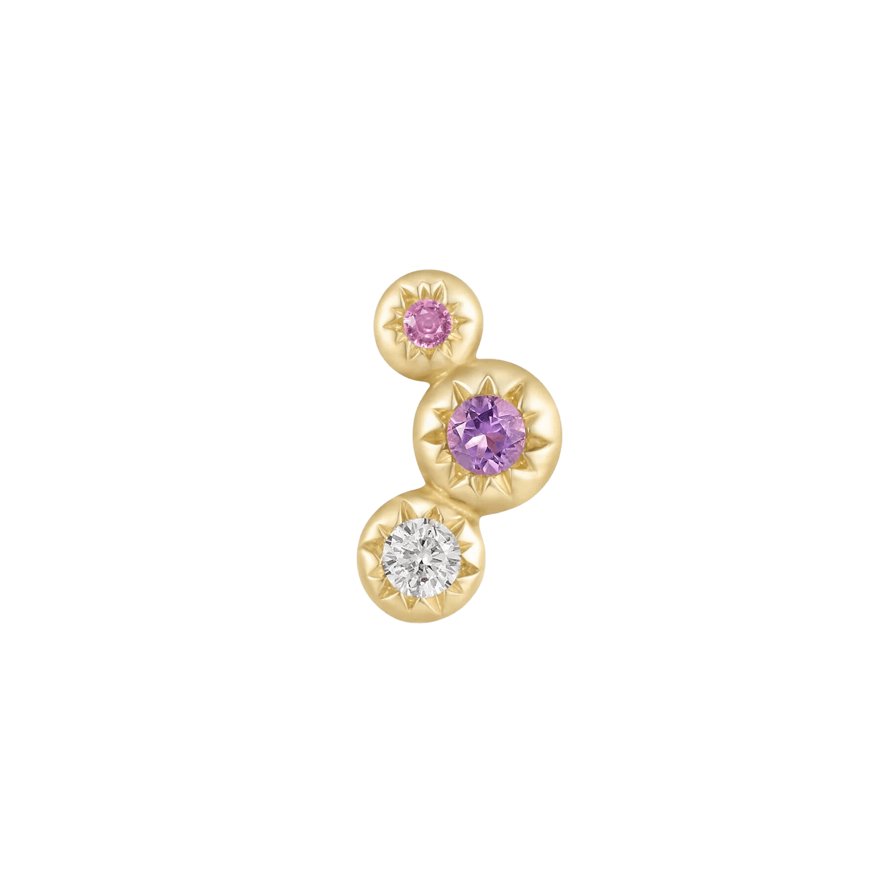 Dig It – 14K Gold Amethyst, Pink Sapphire & White Topaz End
