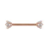 Gemma Trios CZ – Forward Facing – Threadless End
