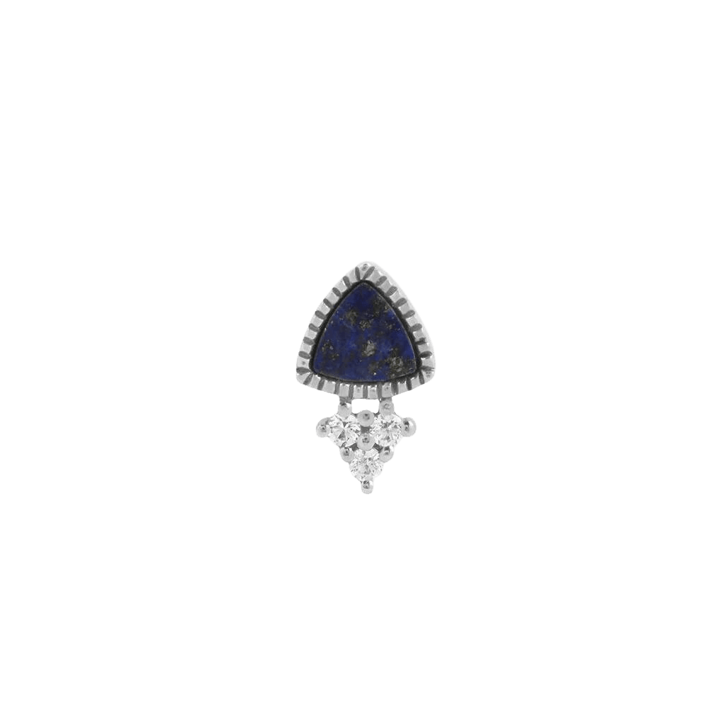 Backstage Pass – 14K Gold Lapis & CZ Threadless End