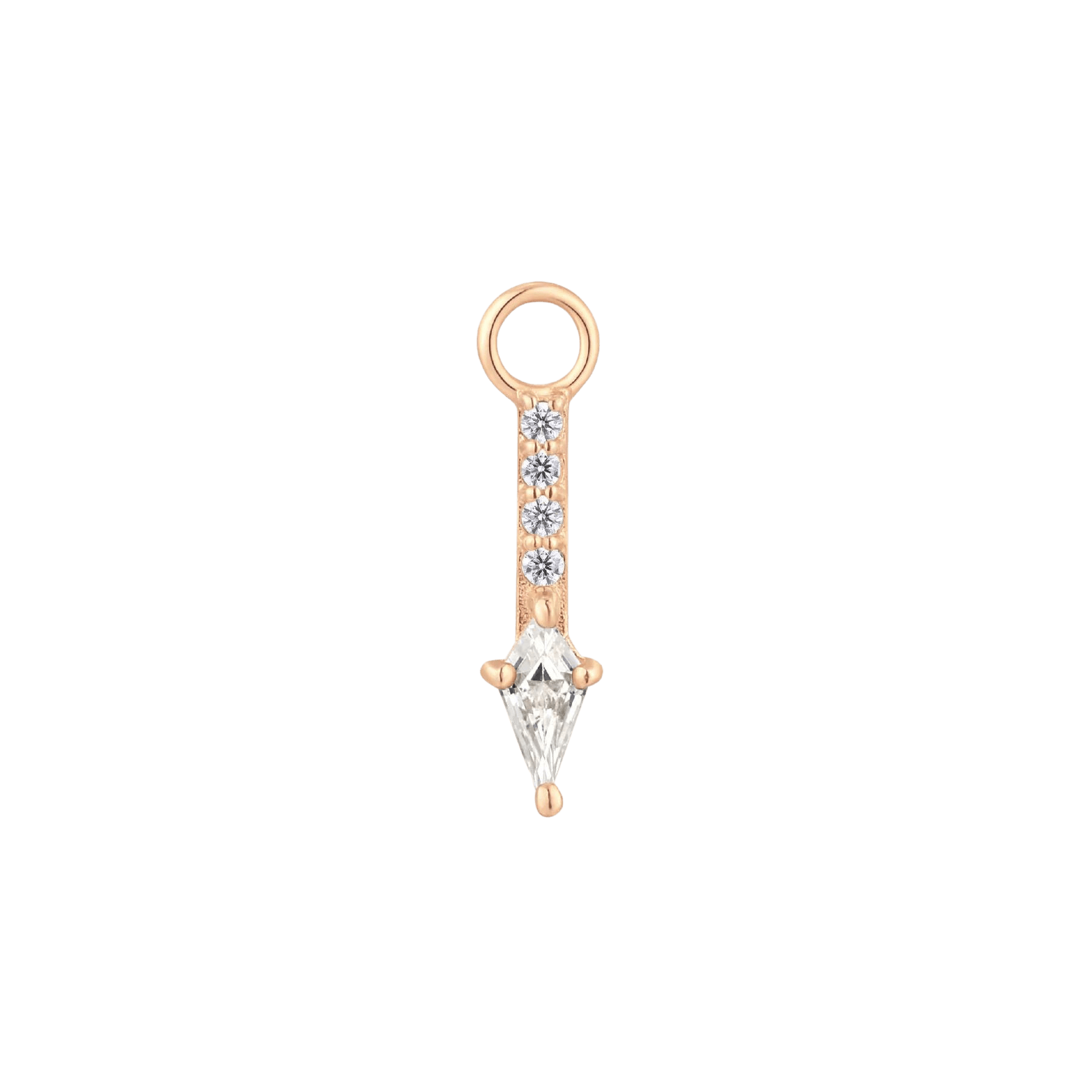Mercer – CZ 14K Gold Charm