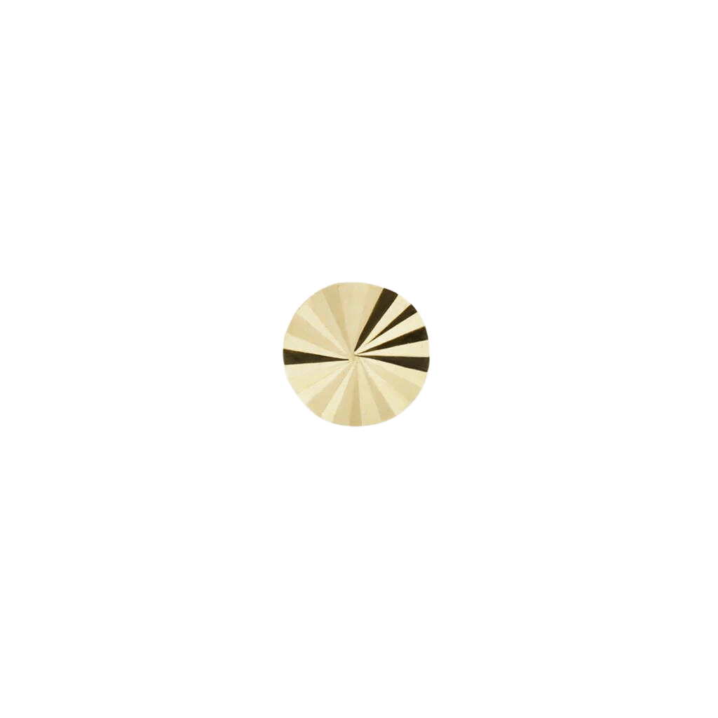 Lazer Disk – 14K Gold Threadless End