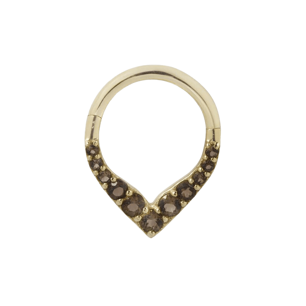 Rise + Shine - Smoky Quartz 14K  Gold Clicker