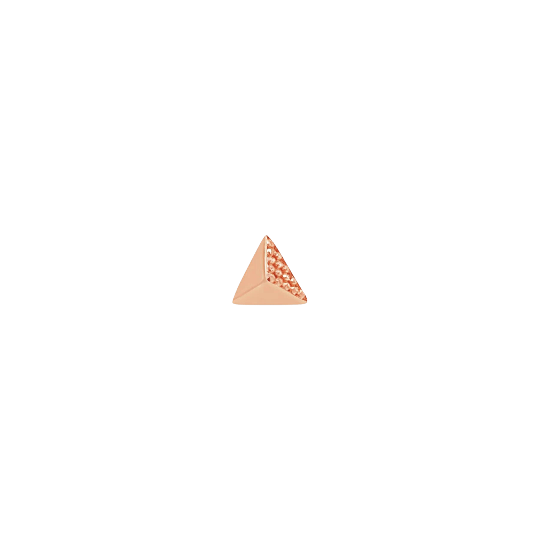 CBGB – 14K Gold Textured Triangle Threadless End