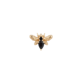 Bee Chic – Black Spinel 14K Gold Threadless End