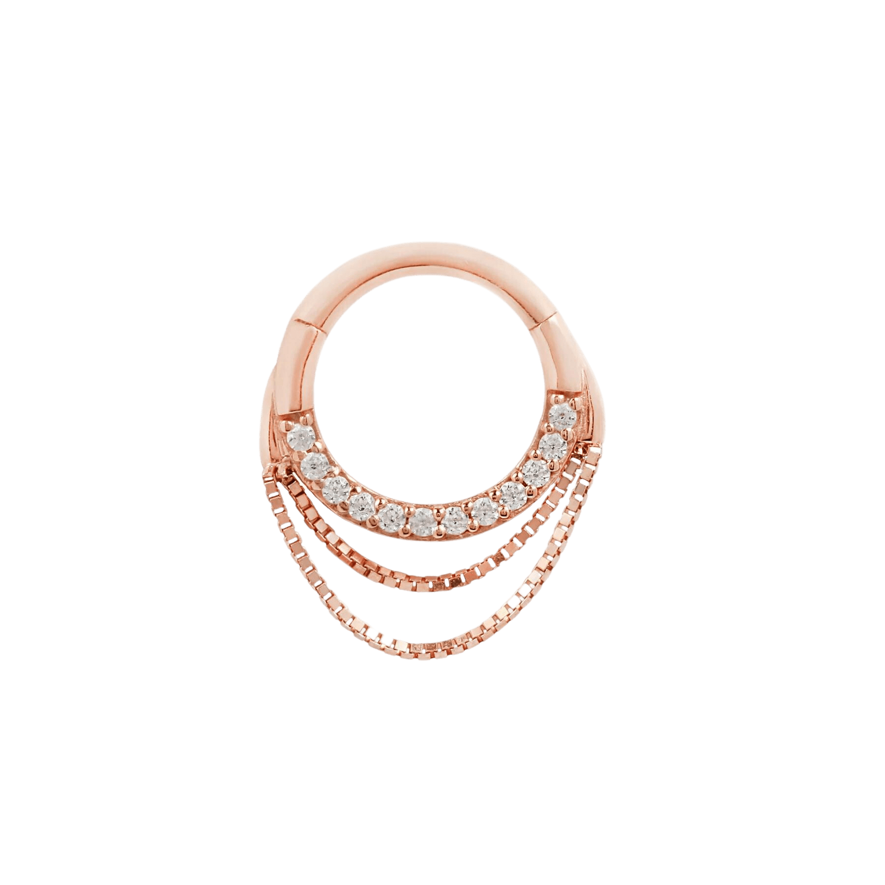 Tempeste – CZ Chain Clicker in Solid 14K Gold