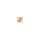 Citrine Prong – 14K Gold Threadless End