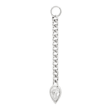 Painkiller CZ Chain Charm – 14K Gold