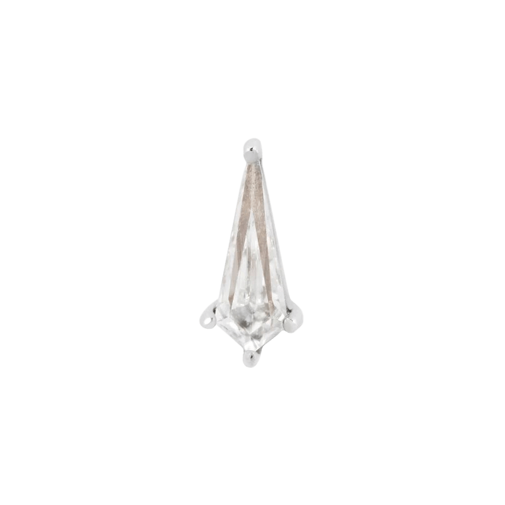 Soho - Kite Cut CZ - 14K Gold Threadless End