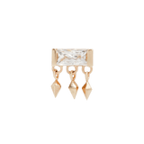 Aspen – 14K Gold & Swarovski CZ Threadless End