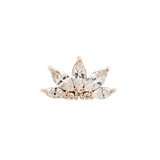 Valentina – 14K Gold CZ Threadless End