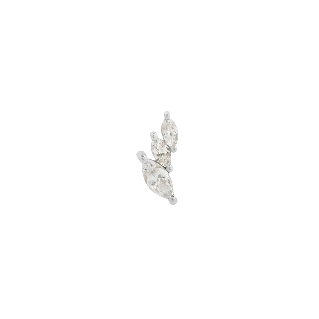 Multiplicity – 14K Gold CZ Threadless End