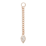 Painkiller CZ Chain Charm – 14K Gold