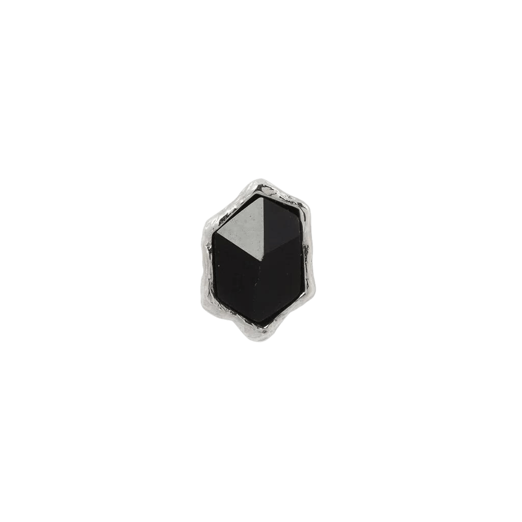 Pump Up The Volume – Black Agate – 14K Gold Threadless End