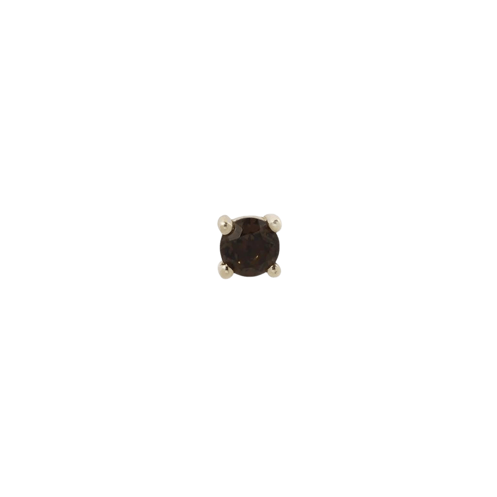 2mm Smoky Quartz Prong – Size Detail View

