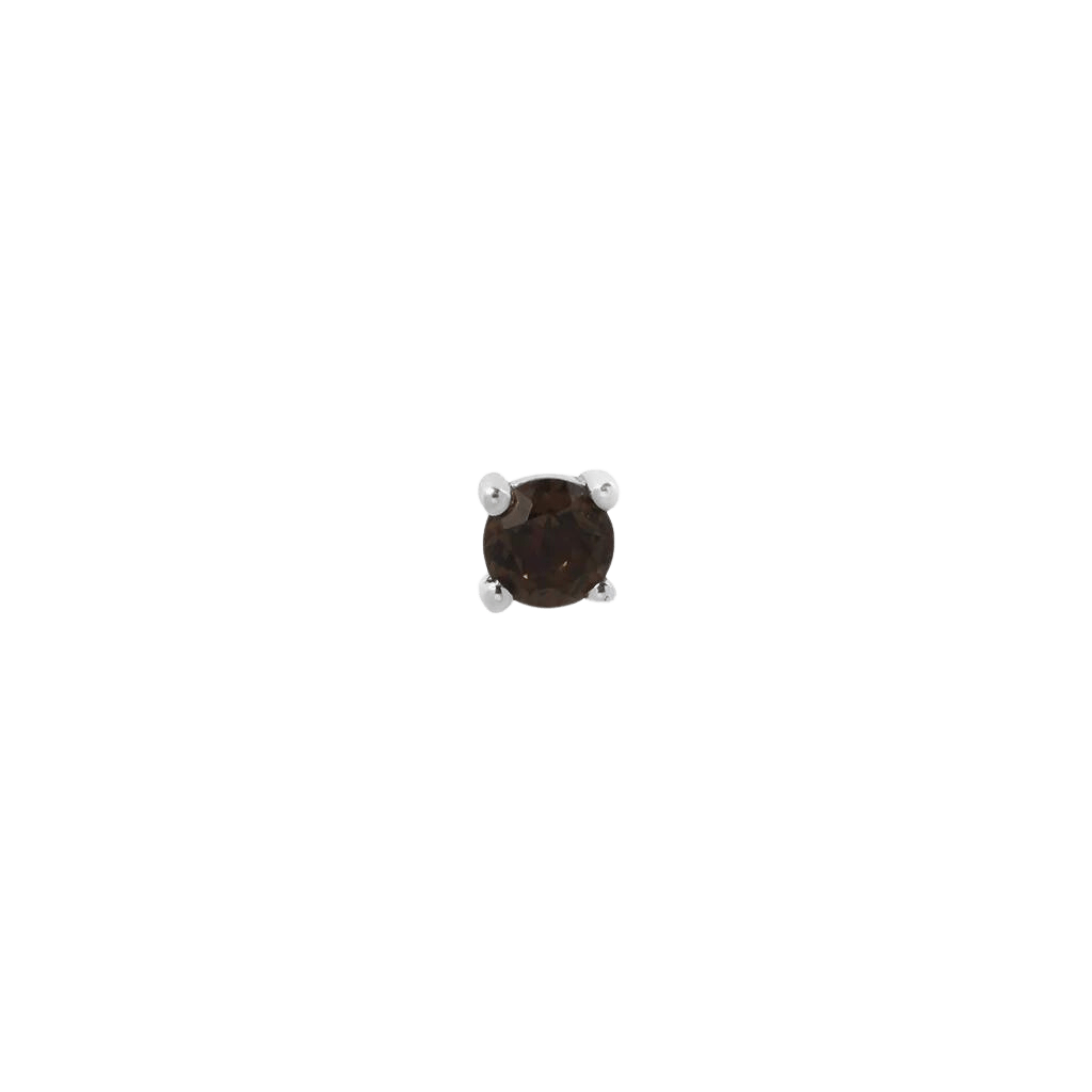 Smokey Quartz Prong - Threadless End