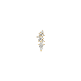 Mixt – CZ Threadless End – 14K Gold