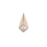 Chelsea – 14K Gold Princess-Cut CZ Threadless End