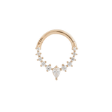 Athena – 14K Gold Clicker with Swarovski CZ Accents