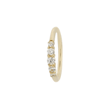 Brigitte – 14K Gold Seam Ring with Swarovski CZs